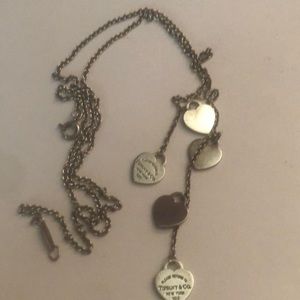 Tiffany & co 5 hearts lariat necklace & bracelet